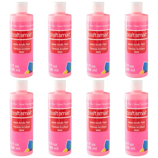 Michaels, 8 Pack: 8oz. Neon Acrylic Paint by Craft Smart® – Category: Acrylic Craft Paints